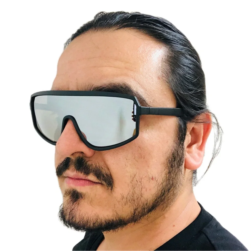 Sunglasses‎ Women Men Silver Lens Fashion Sports Performance Style Cover Gafas